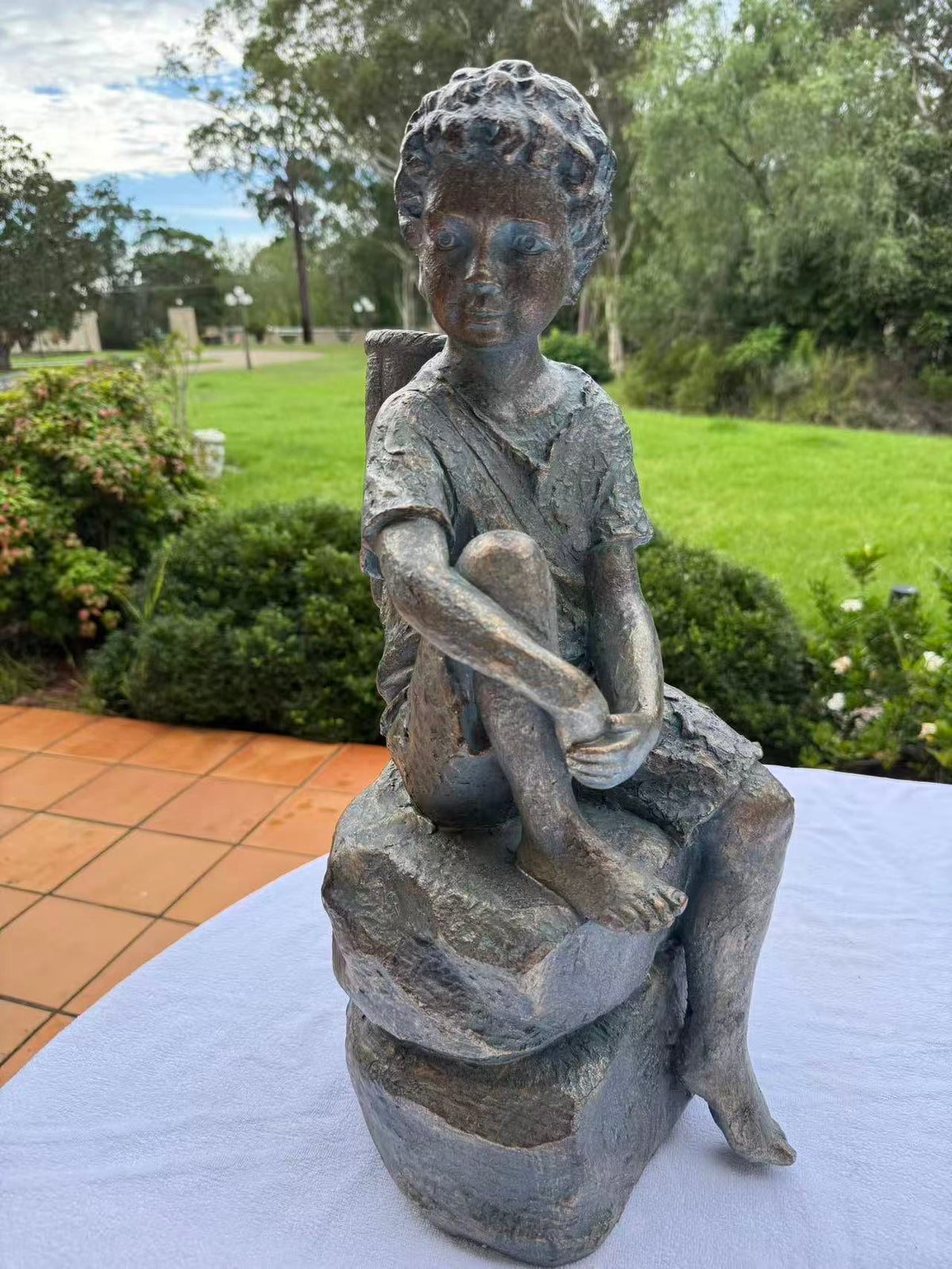 Chico delightful child statue Garden Decoration