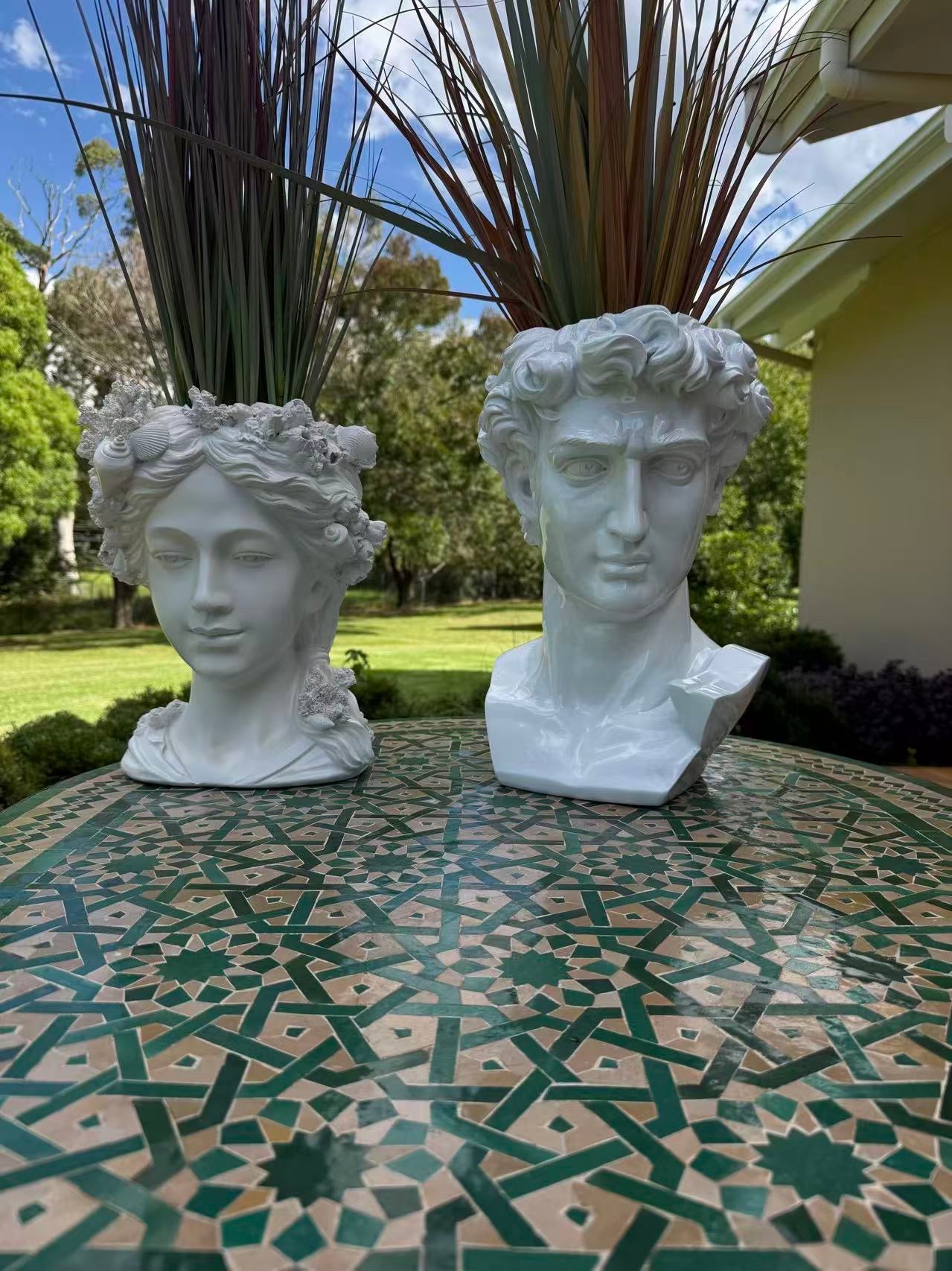 Donatella Statue Bust White Statement