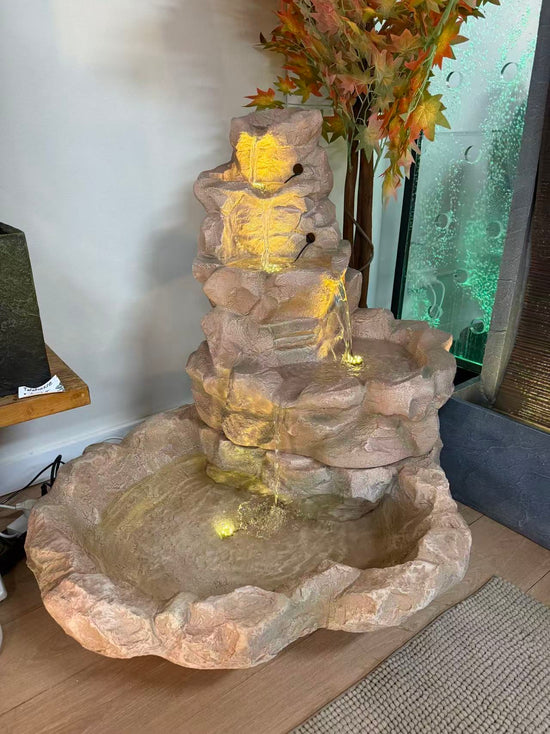 Canyon Rock Falls Fountain Pond