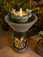 Stardom Metal Outdoor & Indoor Water Feature with Lights and Electric Pump