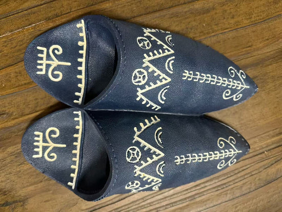 Chefchaouen Moroccan Slippers Ornament Wall Hung & Flower Pot Finest Details.