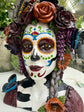 Miedo Bust Head Day of the Dead Mexican Vivid Colours Ceramic Finish