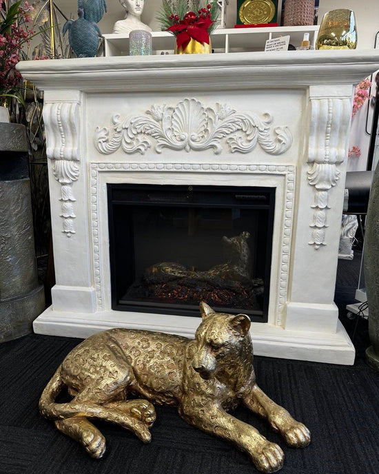LEOPARDO LAYING LEOPARD GOLD PERFECT GIFT COLLECTORS LUXURY ITEM