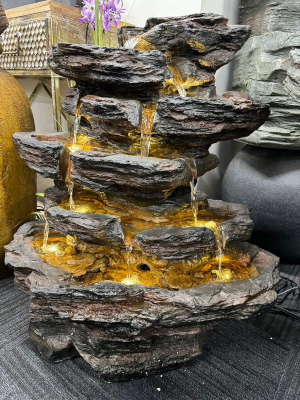 Ceniza Driftwood Fountain Volcanic Rocks Colour Beautiful Sound Water Feature