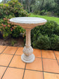 Pila Stylish White Birdbath Garden Decoration