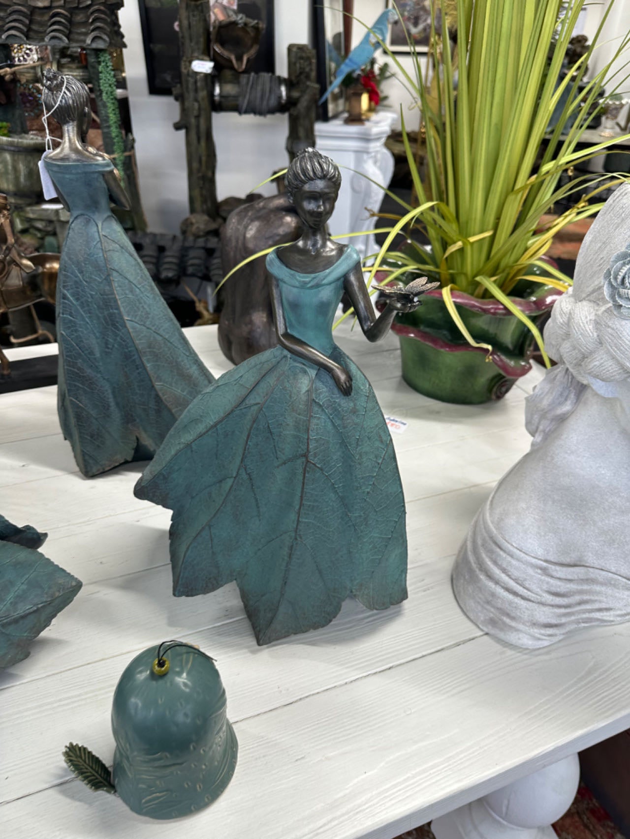Josephina Elegant Lady in Bronze with Blue Leaves Dress New Collection