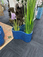 Adriatico Italian Blue Ceramic Look Design MGO Planter