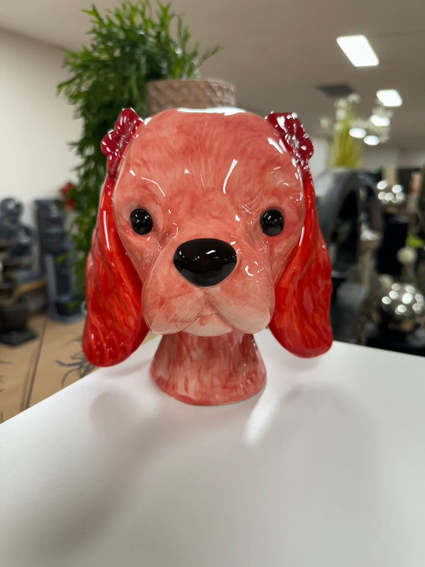 KING CHARLES CAVALLER VASE PINK