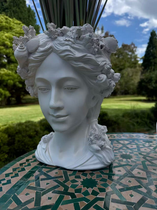 Donatella Statue Bust White Statement