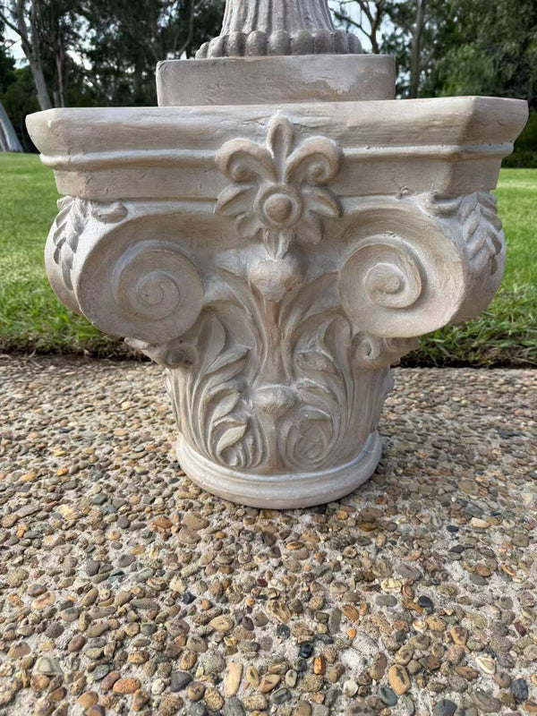 Zocalo Roman Design White Plinth Gold Accents