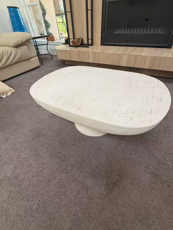 Mesa MGO centre table in rustic white