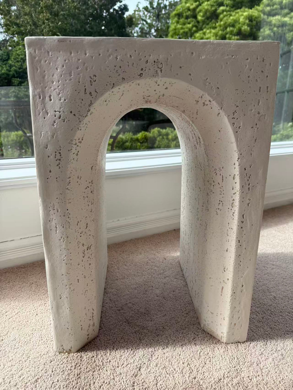 Salida MGO arch-shaped side table rustic white