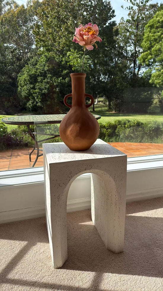 Salida MGO arch-shaped side table rustic white