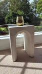 Salida MGO arch-shaped side table rustic white