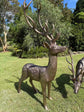 Cierva Vernado pair of large bronze-coloured deer statues