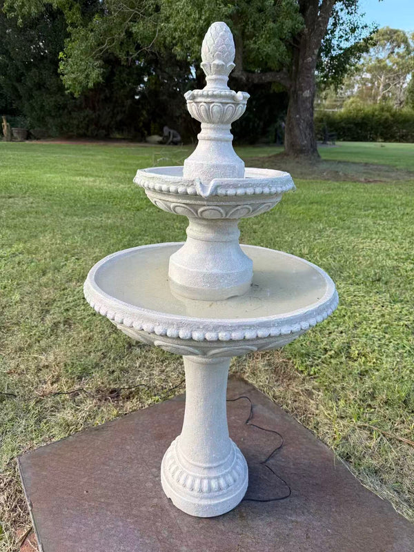 Salinas off-white solar fountain chargeable Panel SOLAR