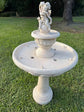 Basilica ff-white birdbath with a graceful angel multi spouts SOLAR