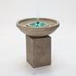 Cuomo Sandstone Coloured Solar Fountain Remote Controlled Flow Changing Colour LED