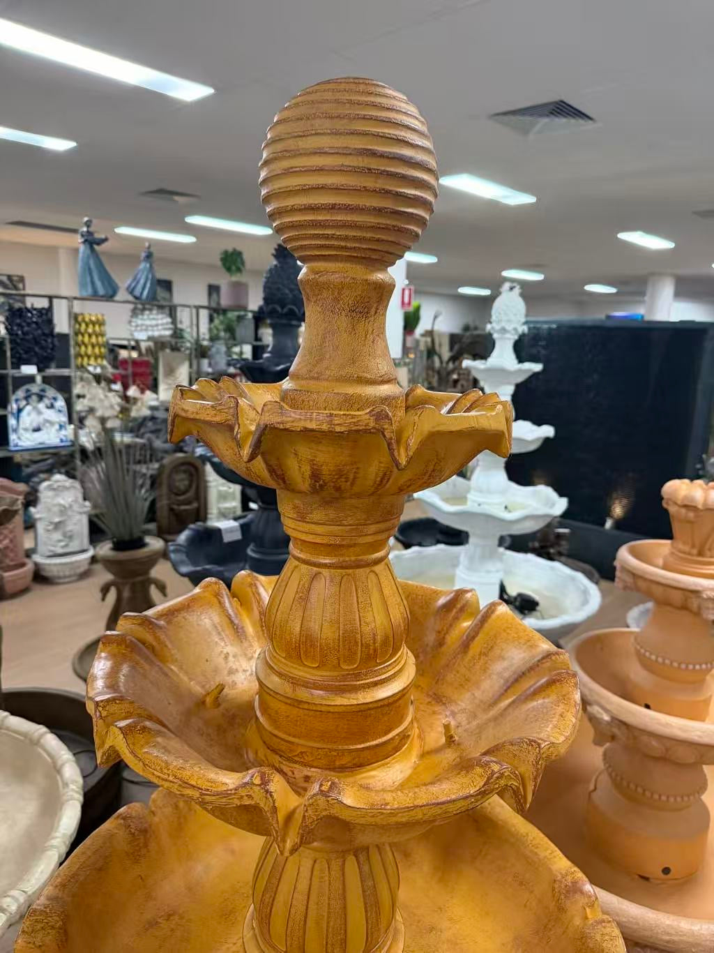 Mijas tall 5 tiers terracotta stone colour garden fountain