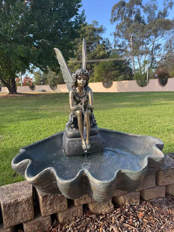 Fairy in a Shell Water Feature