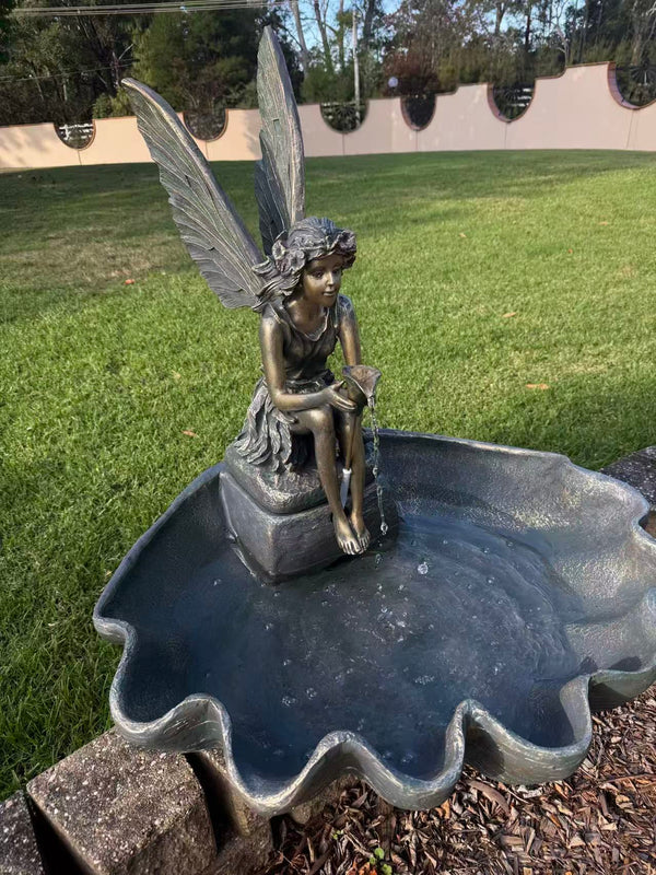 Fairy in a Shell Water Feature