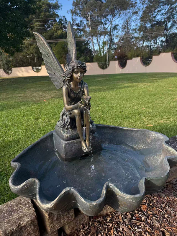 Fairy in a Shell Water Feature