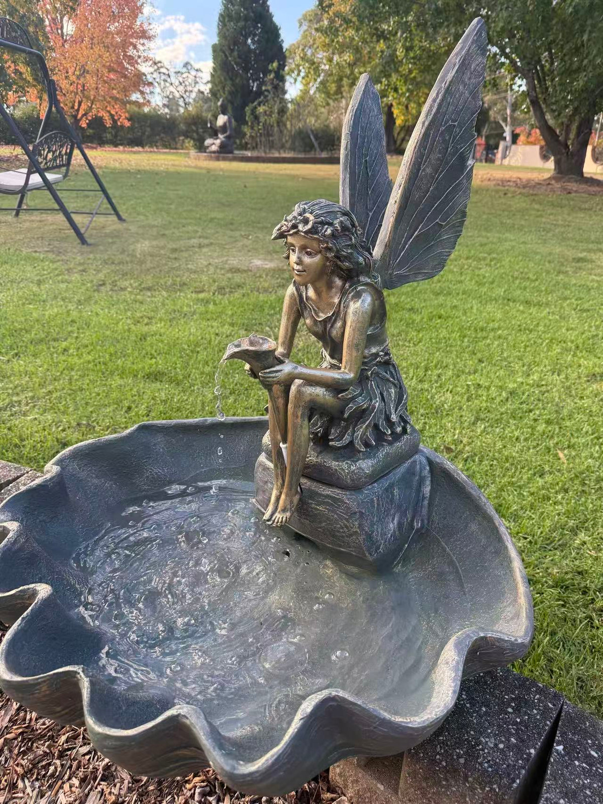 Fairy in a Shell Water Feature