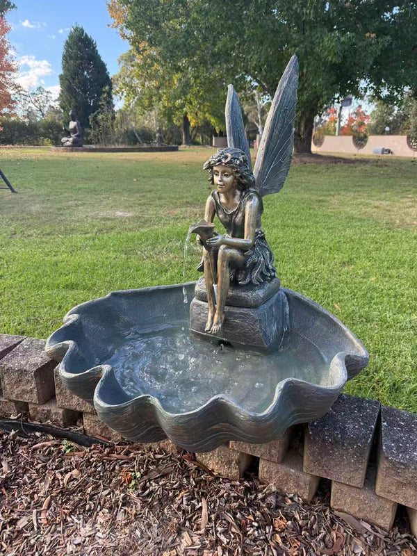 Fairy in a Shell Water Feature