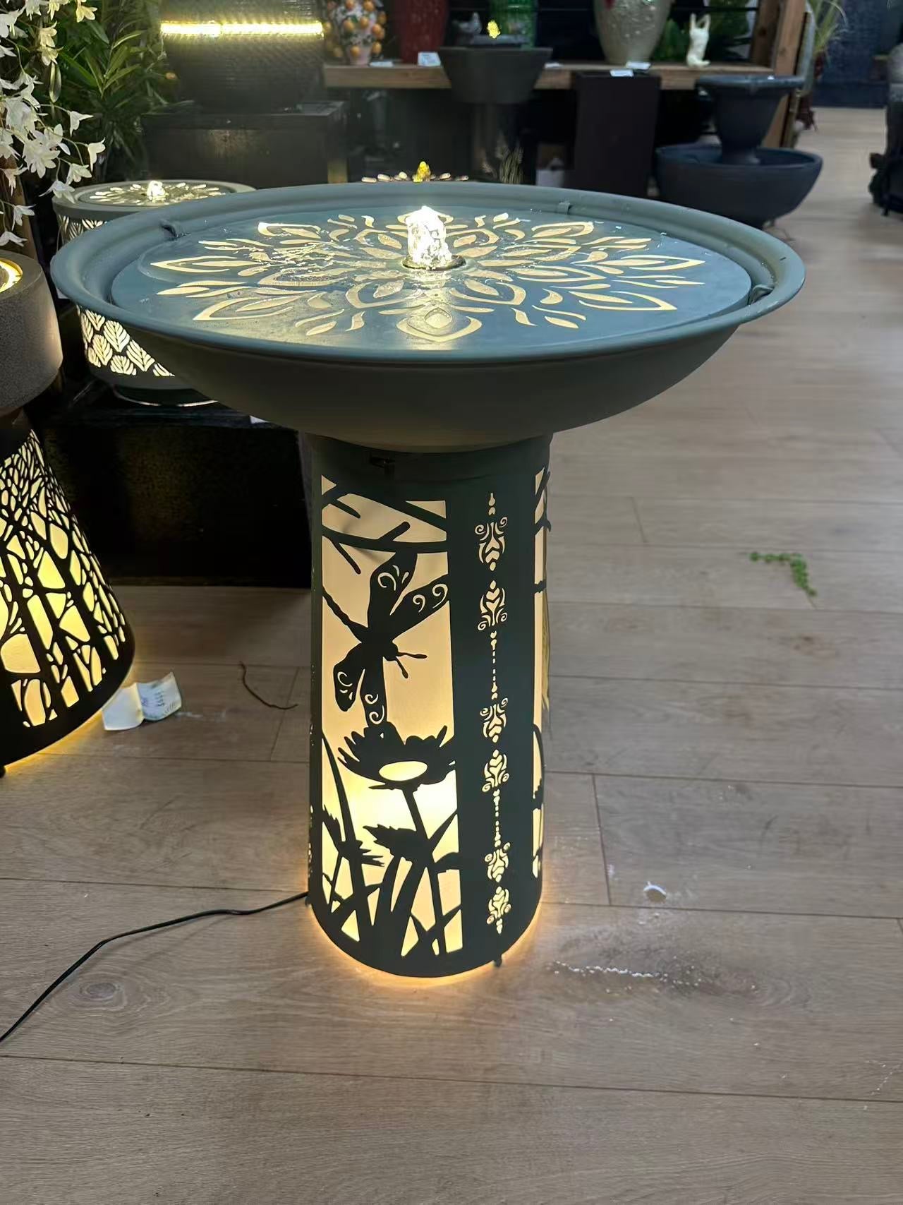 Venezuela Metal Outdoor & Indoor Water Feature with Lights and Electric Pump