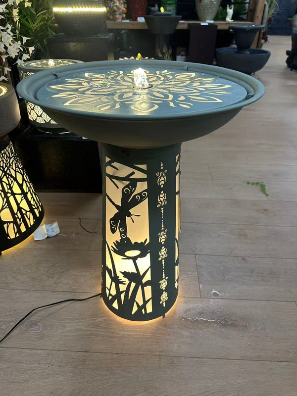 Venezuela Metal Outdoor & Indoor Water Feature with Lights and Electric Pump