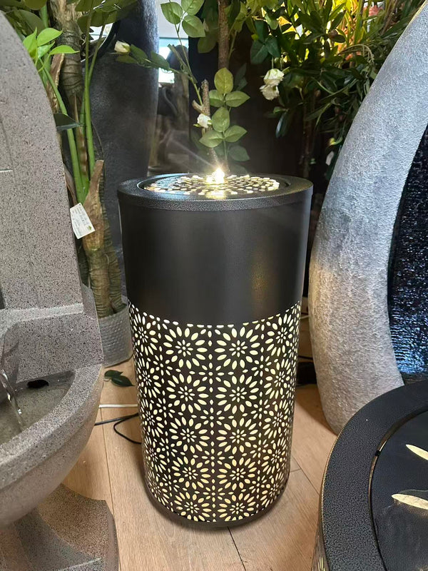 Peru Metal Outdoor & Indoor Water Feature with Lights and Electric Pump