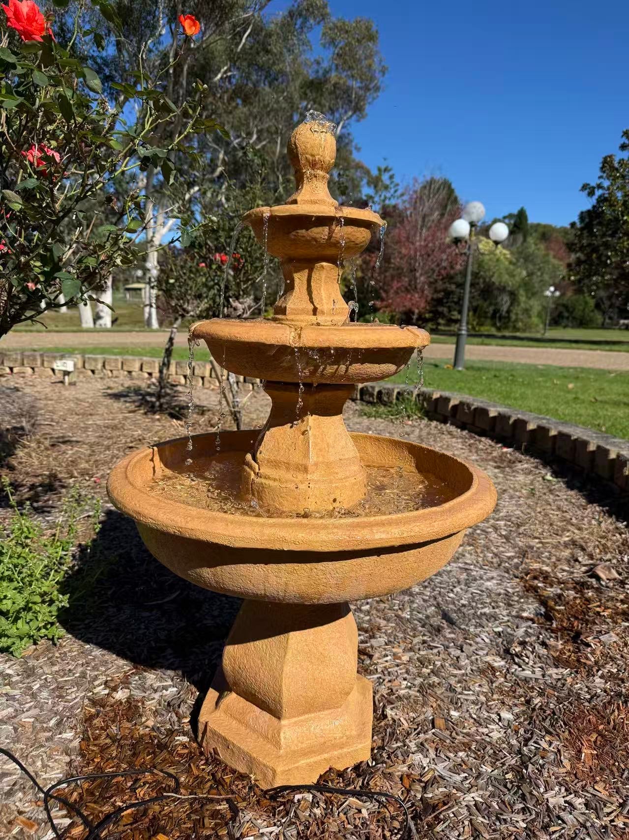Escalonada 3-Tier Terracotta Garden Fountain