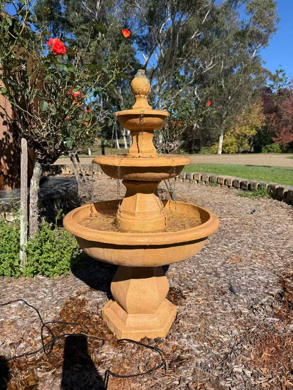 Escalonada 3-Tier Terracotta Garden Fountain