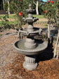 Siglo Spanish 4 Tier Fountain with Electric Pump - Grey Earthy Stone | 12 Month Warranty