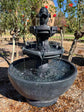 Estirada 3 Tier Fountain with Oval Base - Dark Grey/Black | Electric Pump & 12 Month Warranty