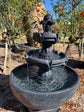 Estirada 3 Tier Fountain with Oval Base - Dark Grey/Black | Electric Pump & 12 Month Warranty