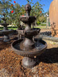 Lograda Classic 3 Tier Garden Fountain with Electric Pump - Brown Earthy