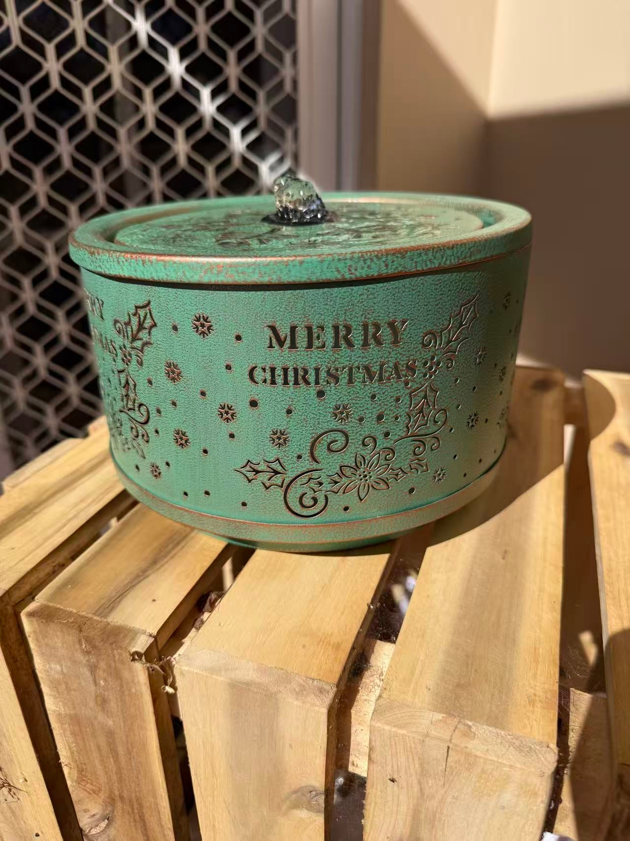 Noel Christmas Metal Table Fountain