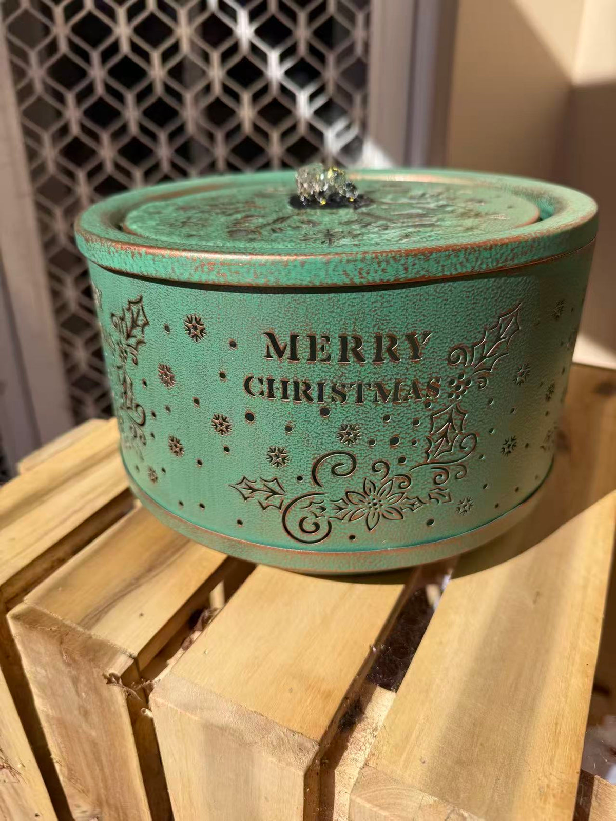 Noel Christmas Metal Table Fountain