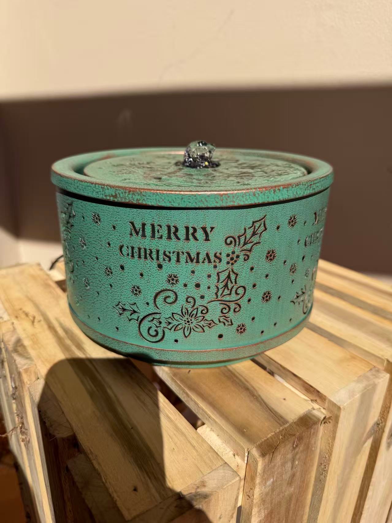 Noel Christmas Metal Table Fountain
