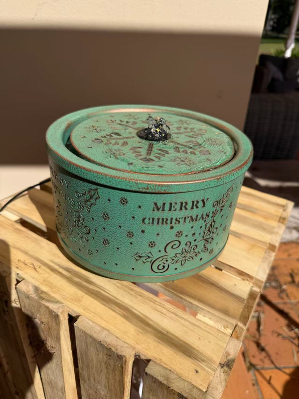 Noel Christmas Metal Table Fountain