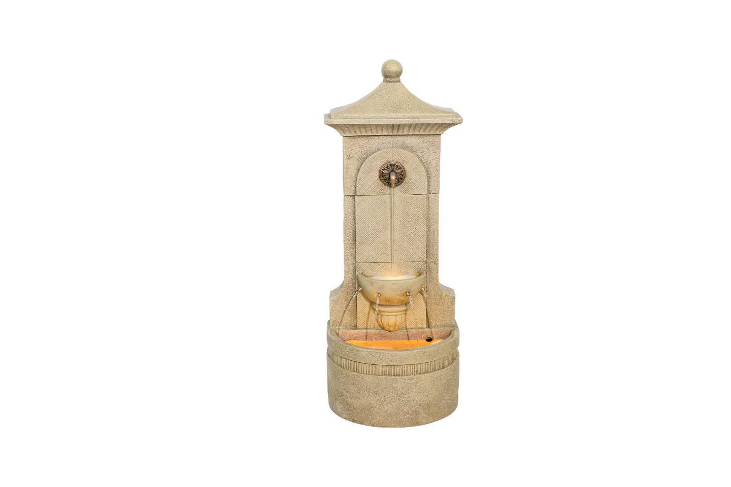 Aruba Classical Beige Tiered Fountain – 4-Stream Cascade