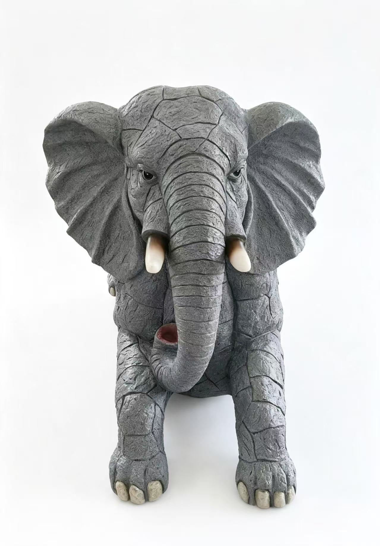 Tranquillo Elephant-Shaped Garden Park Bench – Life-Size Statement Piece