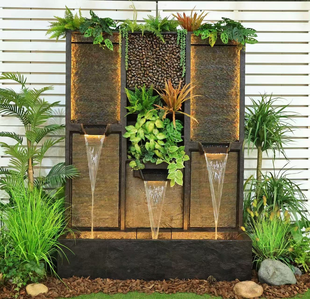Eden Extra Large Natural Wall Water Feature with Plants 15 August 2026