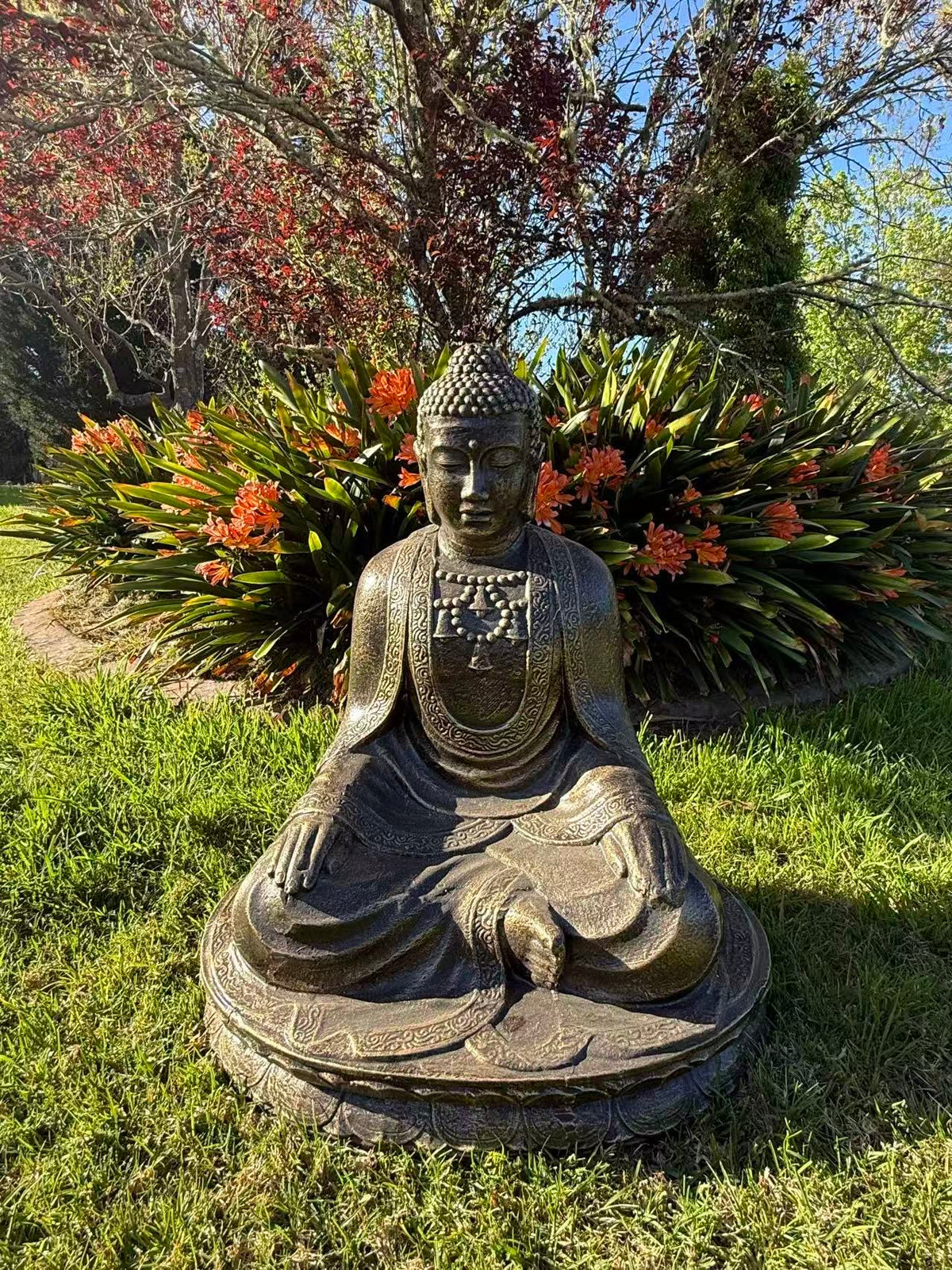 Serene Guardian Buddha Statue — 80 cm