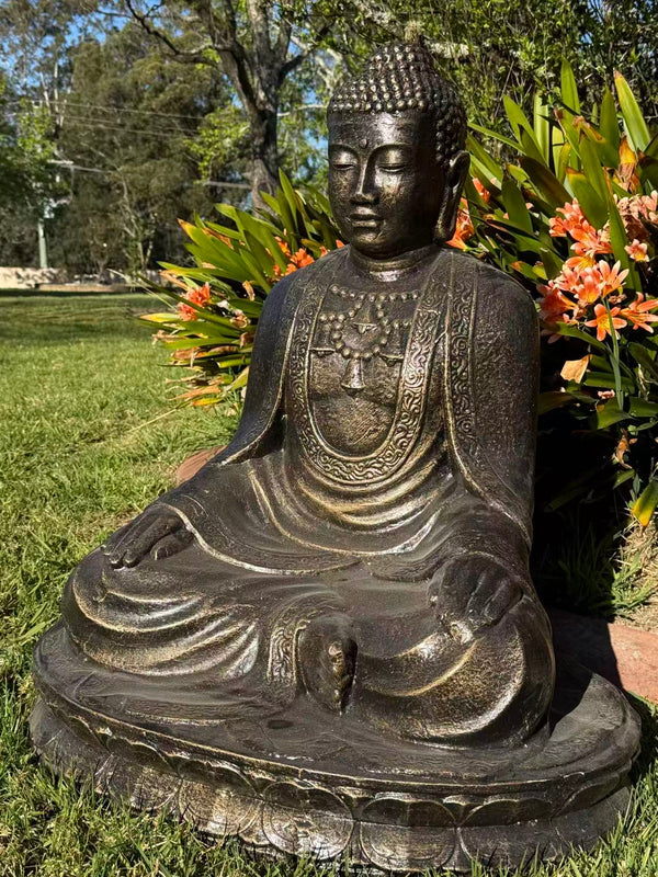 Serene Guardian Buddha Statue — 80 cm