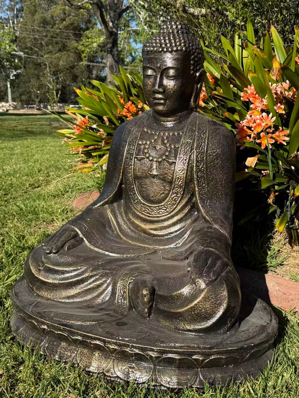 Serene Guardian Buddha Statue — 80 cm