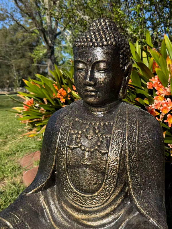 Serene Guardian Buddha Statue — 80 cm