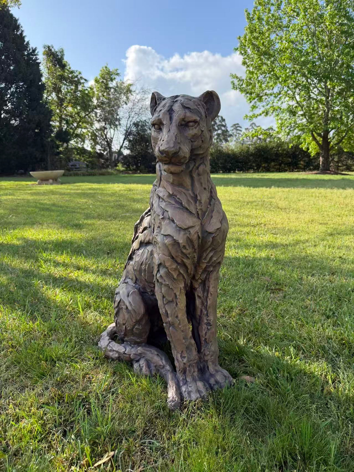 Foritudeo Feline Seated Jaguar Sculpture — 91 cm