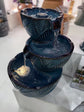 Mirador Glazed Ceramic Fountain Multi Drop Blue Colour